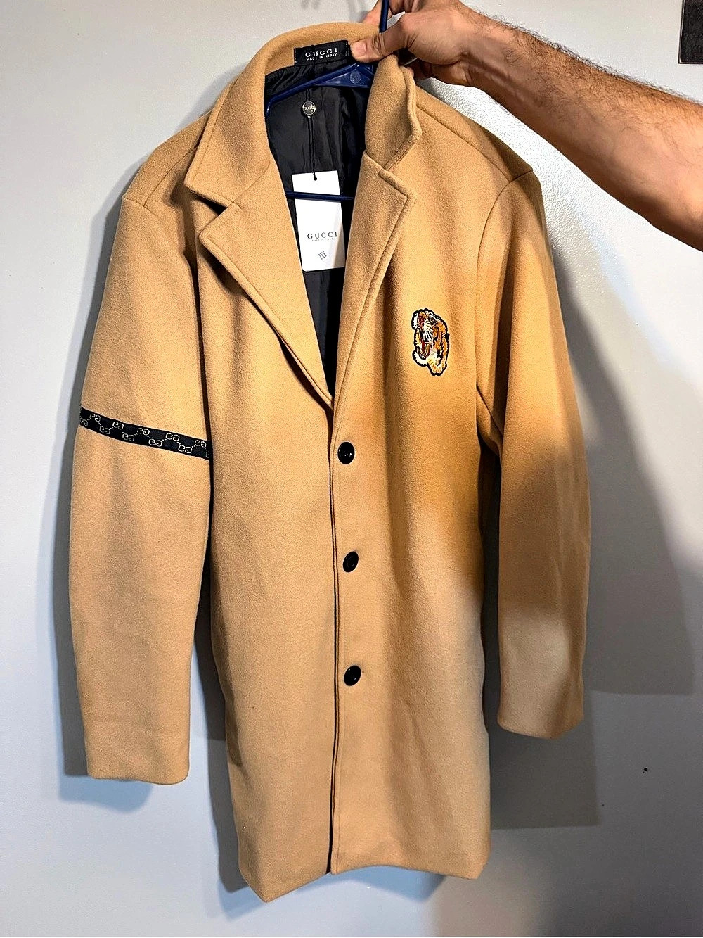 Gucci Camel Wool-Style Coat Size 3XL
NWT